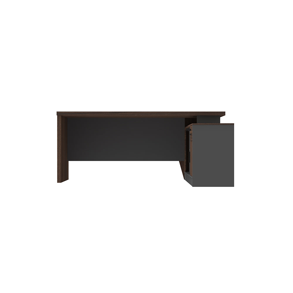 LEGACY Executive Desk Meja Direktur 180cm L Kanan Walnut V-Leg