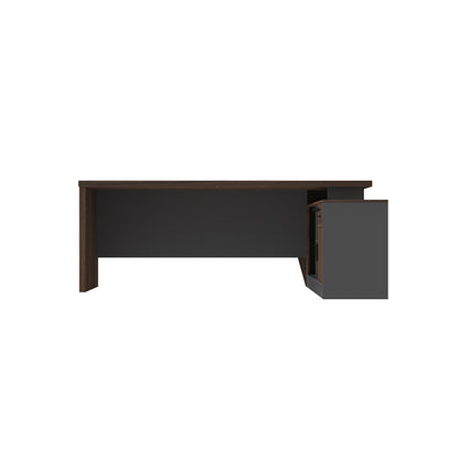 LEGACY Executive Desk Meja Direktur 200cm L Kanan Walnut V-Leg