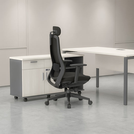 NORTA High Back Black Office Chair Kursi Kantor Ergonomis