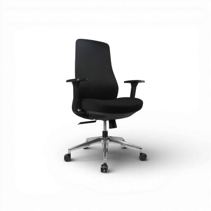 NORTA Mid Back Black Office Chair Kursi Kantor Ergonomis