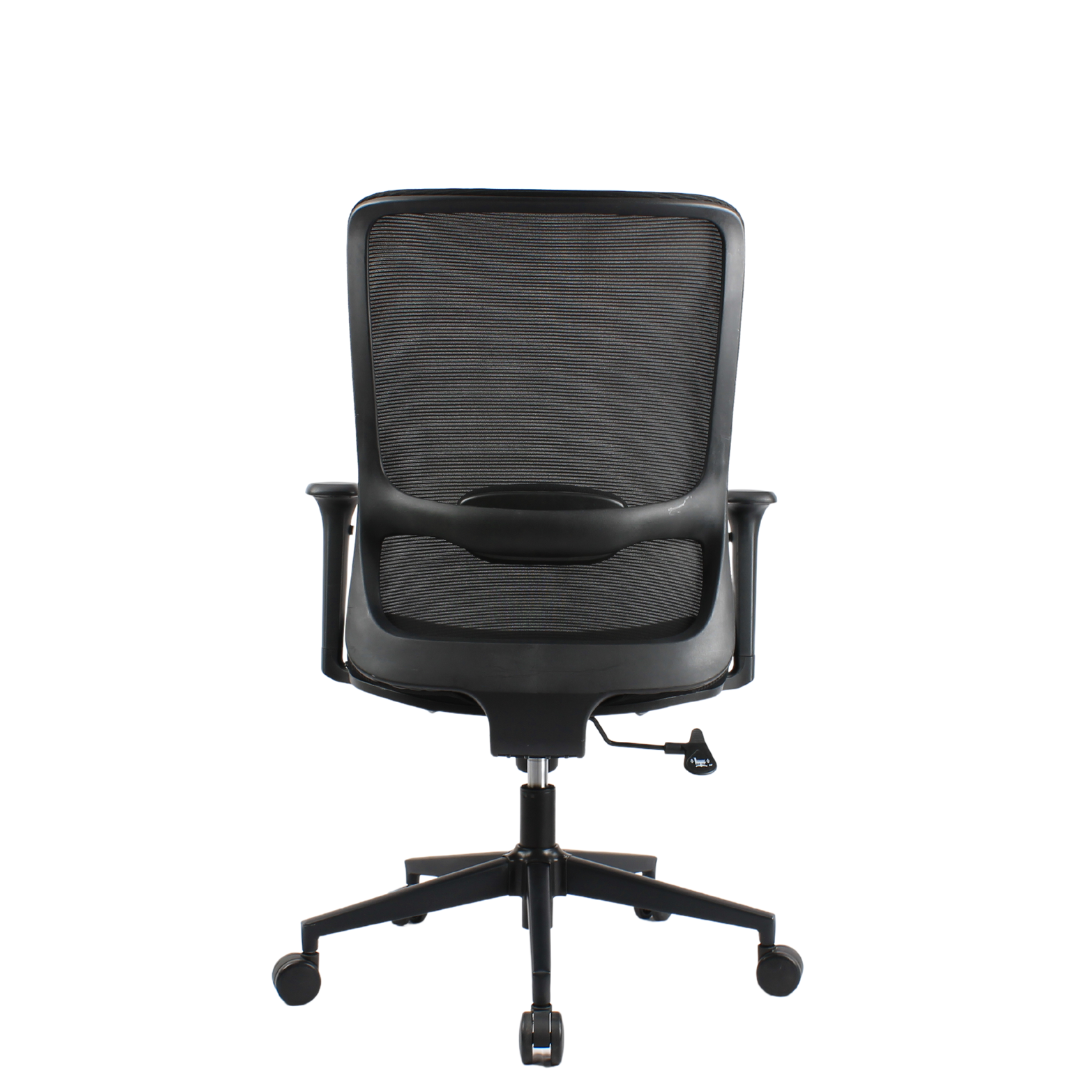 ORCA Mid Back Black Grey Office Chair Kursi Kantor Ergonomis