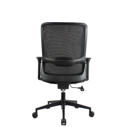 ORCA Mid Back Black Grey Office Chair Kursi Kantor Ergonomis