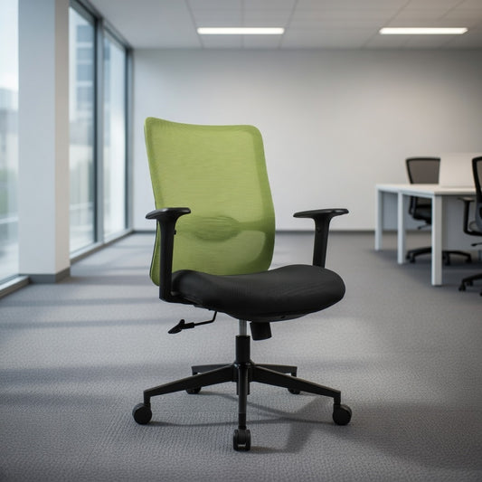 ORCA Mid Back Grey Green Office Chair Kursi Kantor Ergonomis