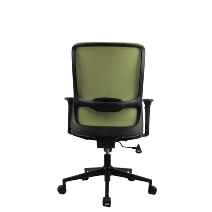 ORCA Mid Back Grey Green Office Chair Kursi Kantor Ergonomis