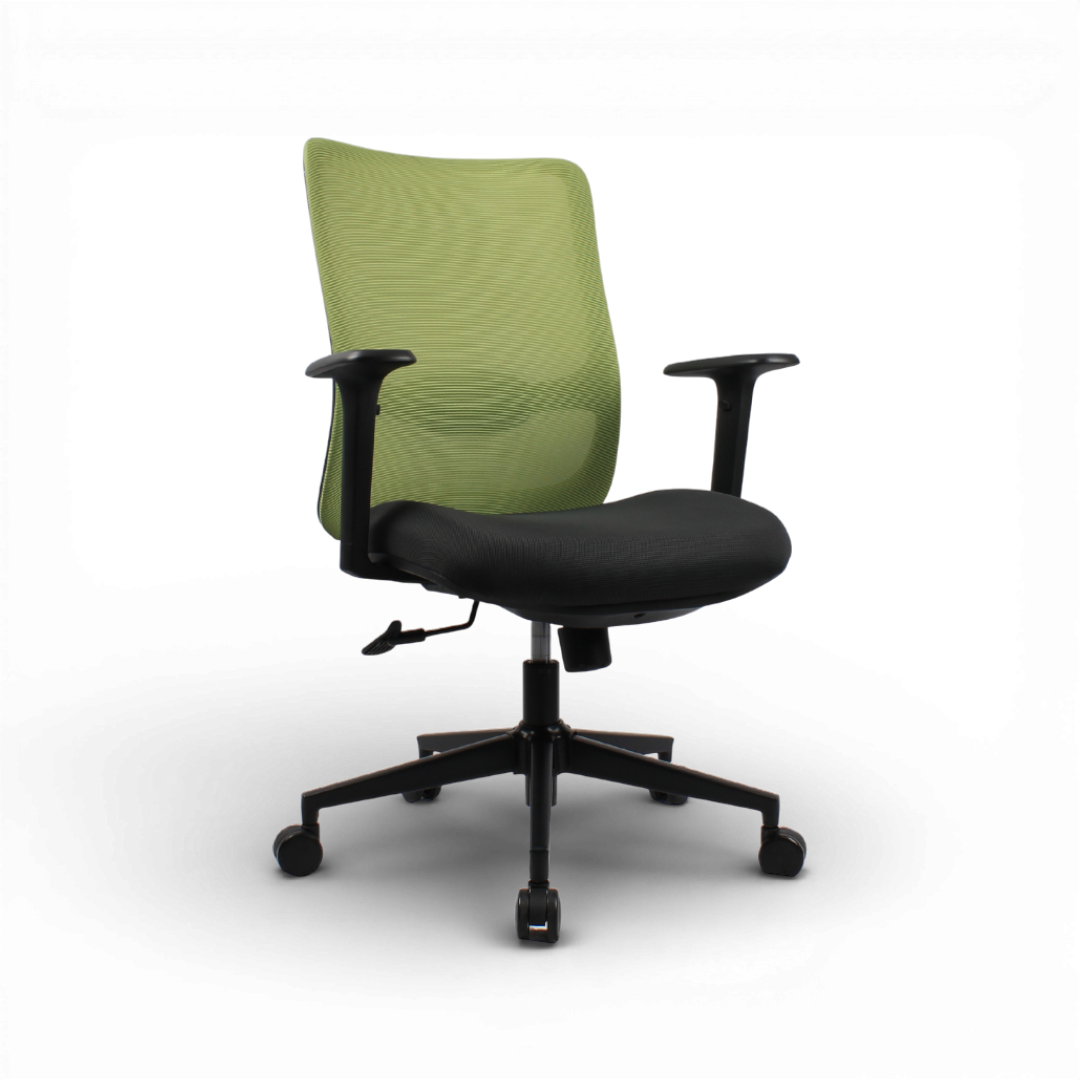 ORCA Mid Back Grey Green Office Chair Kursi Kantor Ergonomis