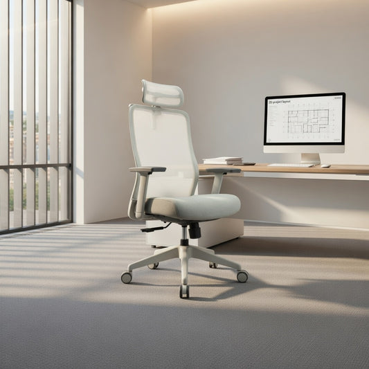 OTSO High Black Grey Office Chair Kursi Kantor Ergonomis