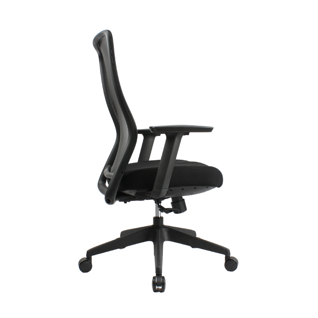 OTSO Mid Back Black Office Chair Kursi Kantor Ergonomis