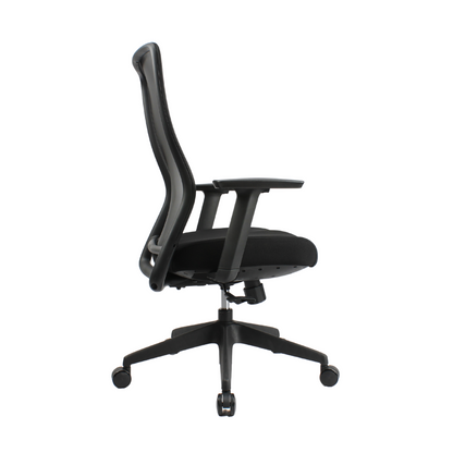 OTSO Mid Back Black Office Chair Kursi Kantor Ergonomis