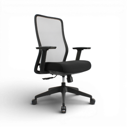OTSO Mid Back Black Office Chair Kursi Kantor Ergonomis
