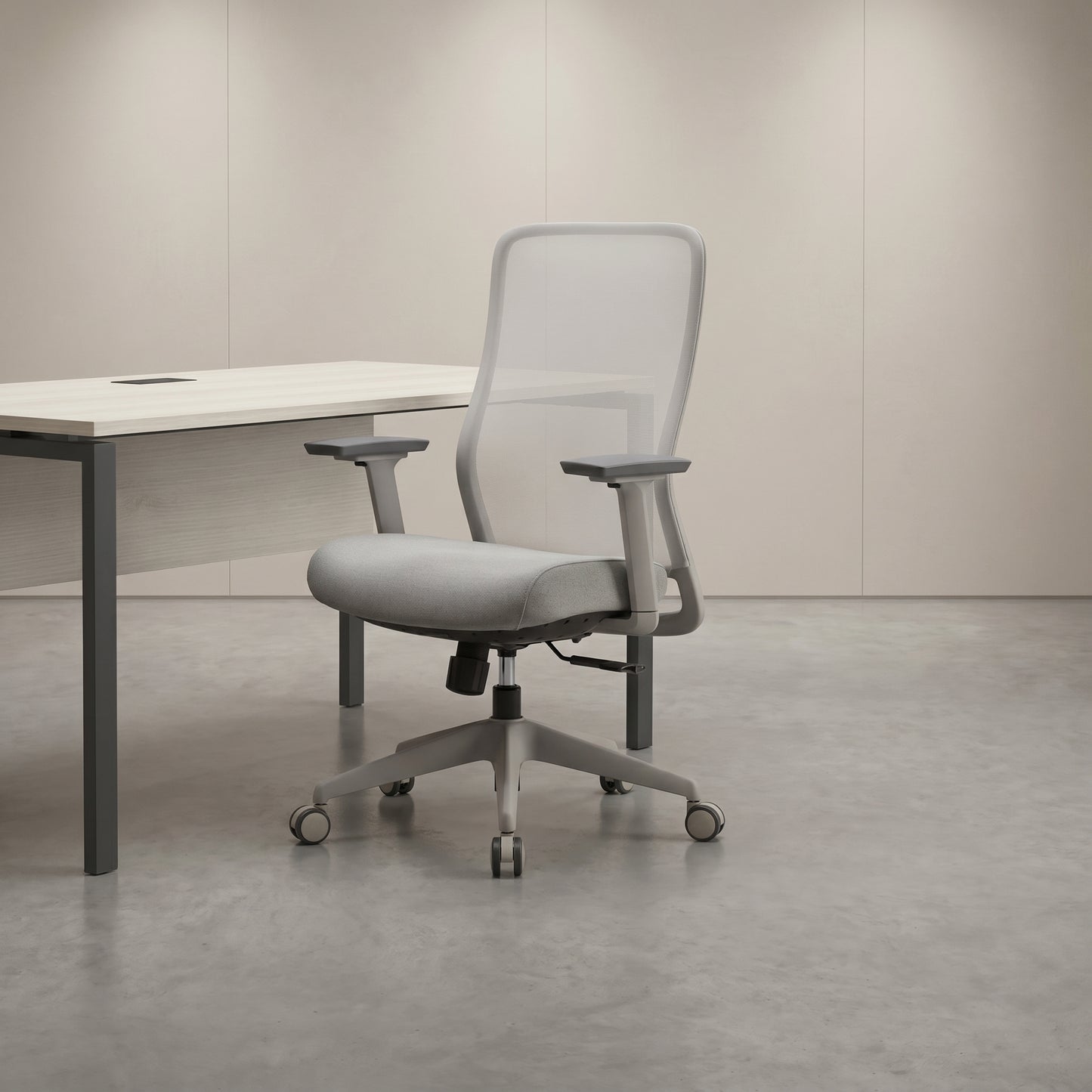 OTSO Mid Black Grey Office Chair Kursi Kantor Ergonomis