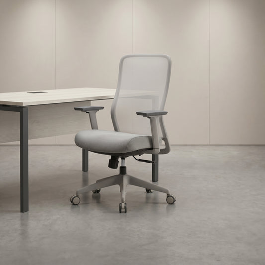 OTSO Mid Black Grey Office Chair Kursi Kantor Ergonomis