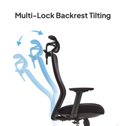 OTSO High Back Black Office Chair Kursi Kantor Ergonomis