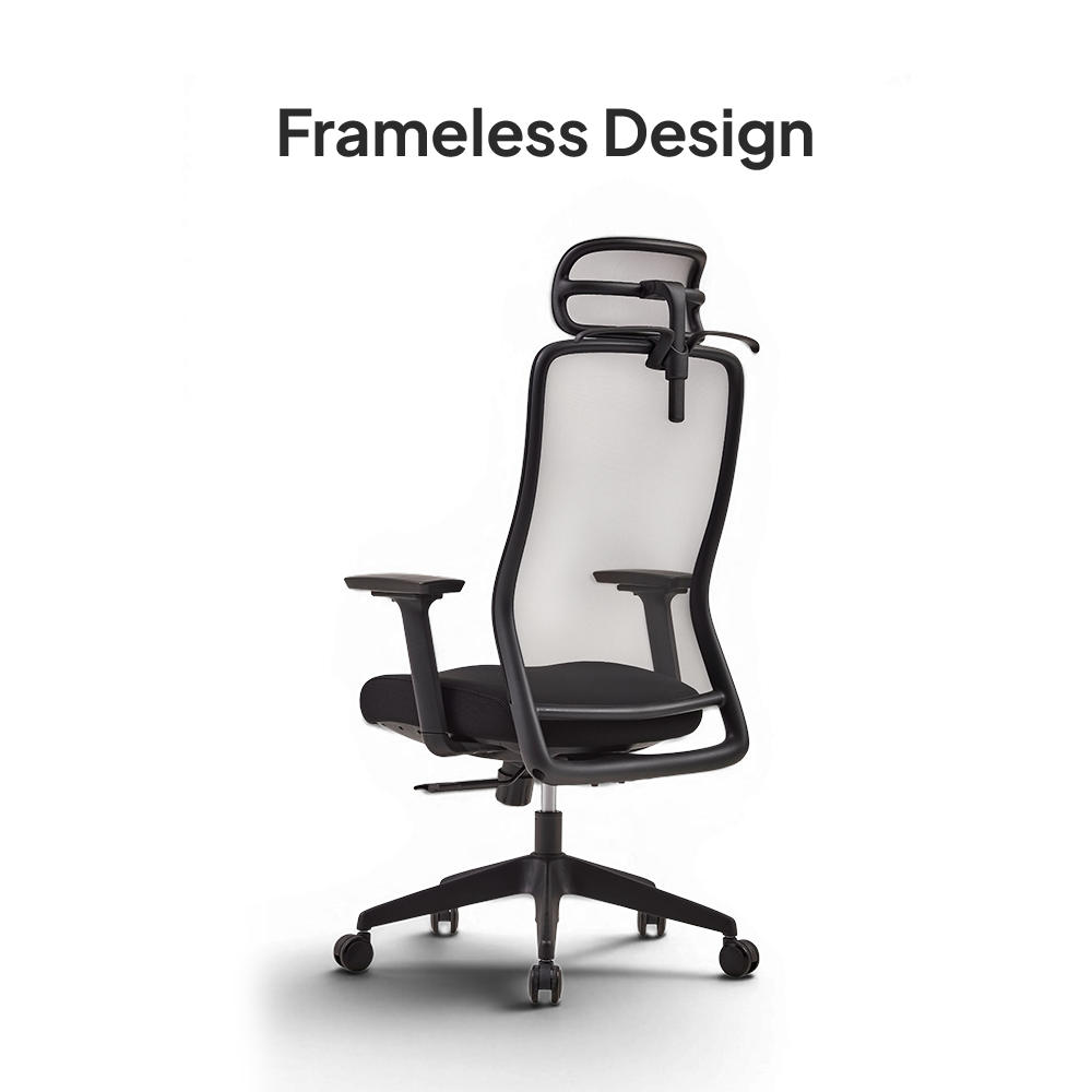 OTSO High Back Black Office Chair Kursi Kantor Ergonomis