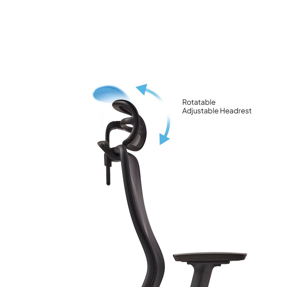 OTSO High Back Black Office Chair Kursi Kantor Ergonomis