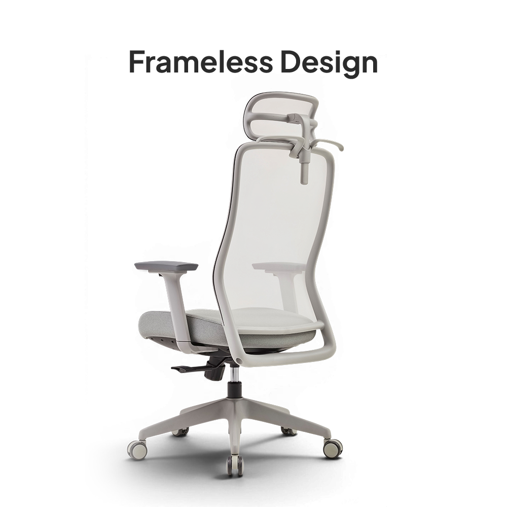 OTSO High Black Grey Office Chair Kursi Kantor Ergonomis