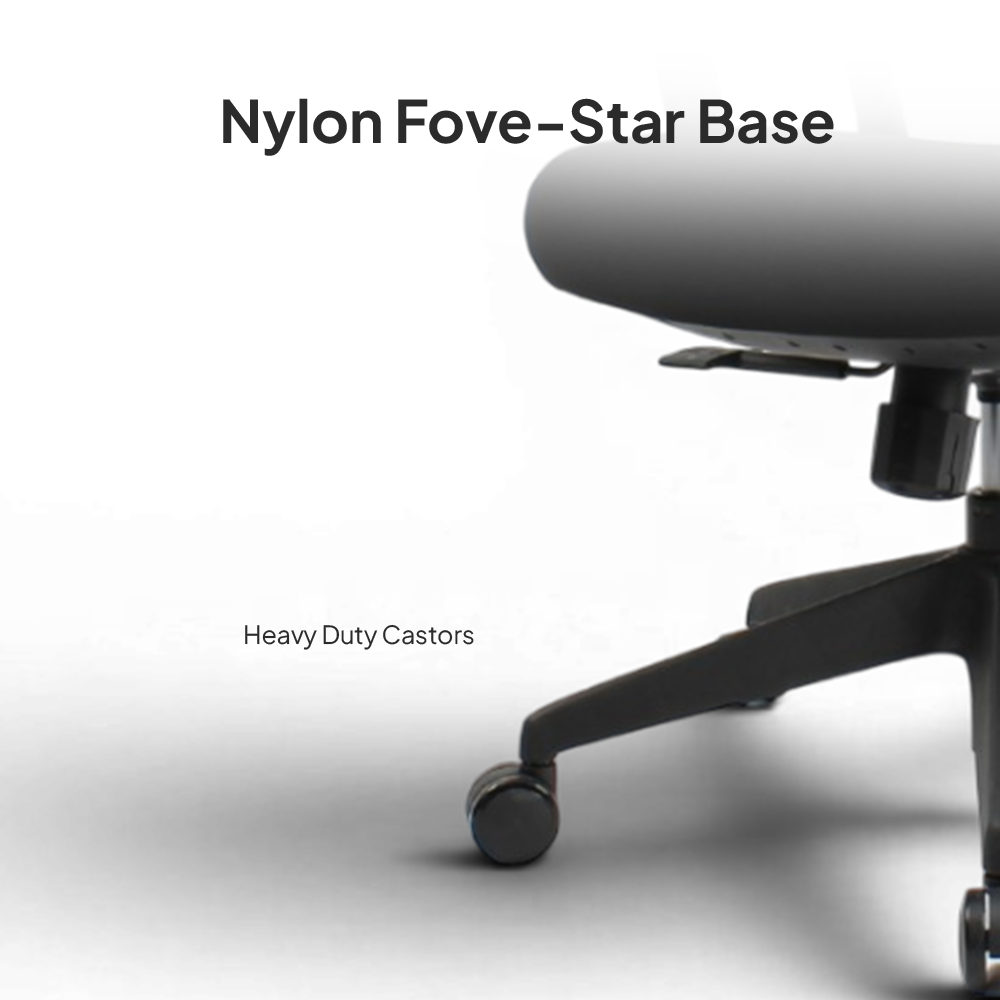 OTSO Mid Back Black Office Chair Kursi Kantor Ergonomis