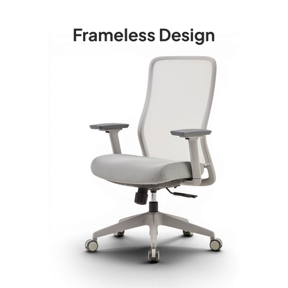 OTSO Mid Black Grey Office Chair Kursi Kantor Ergonomis