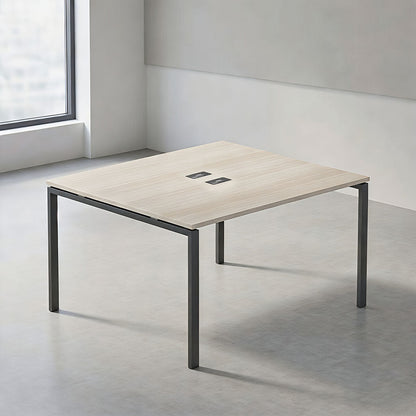 PLATA Conference Table Meja Meeting 4 Orang 120x120cm Ash Grey