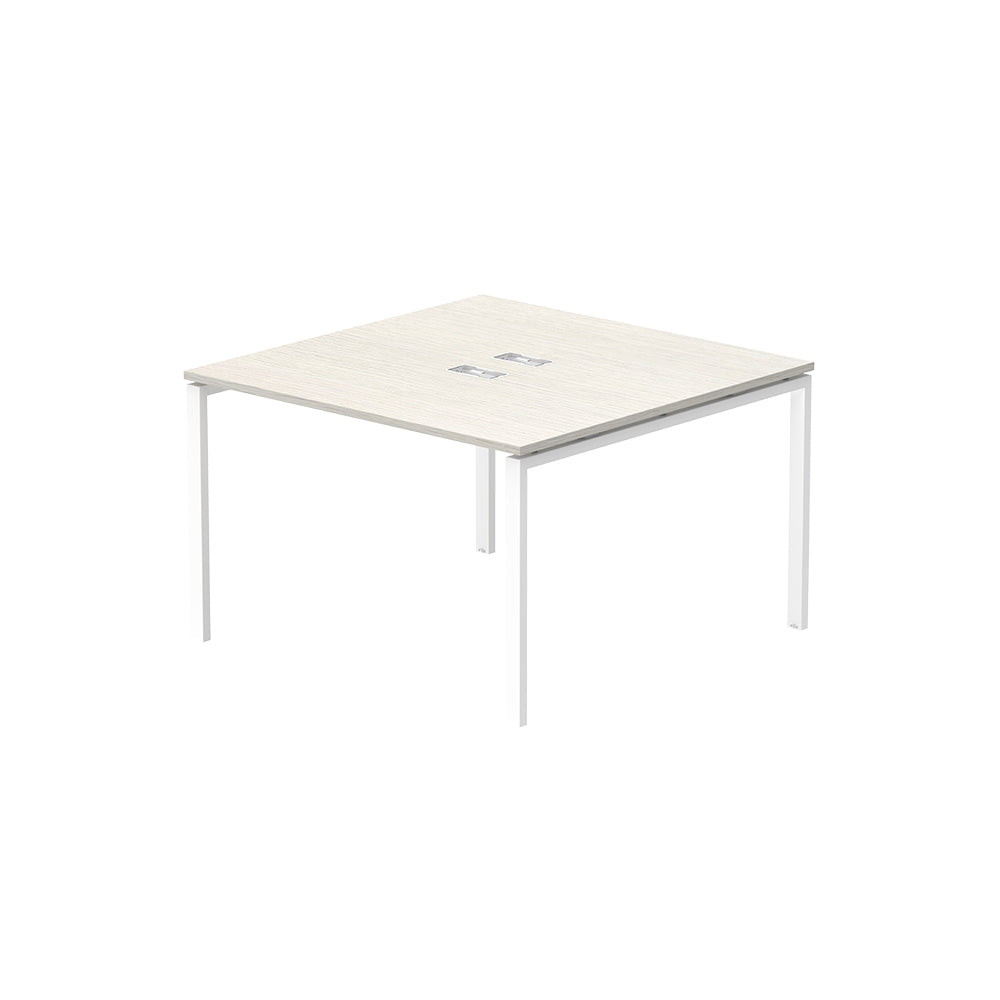 PLATA Conference Table 120x120cm White Ash