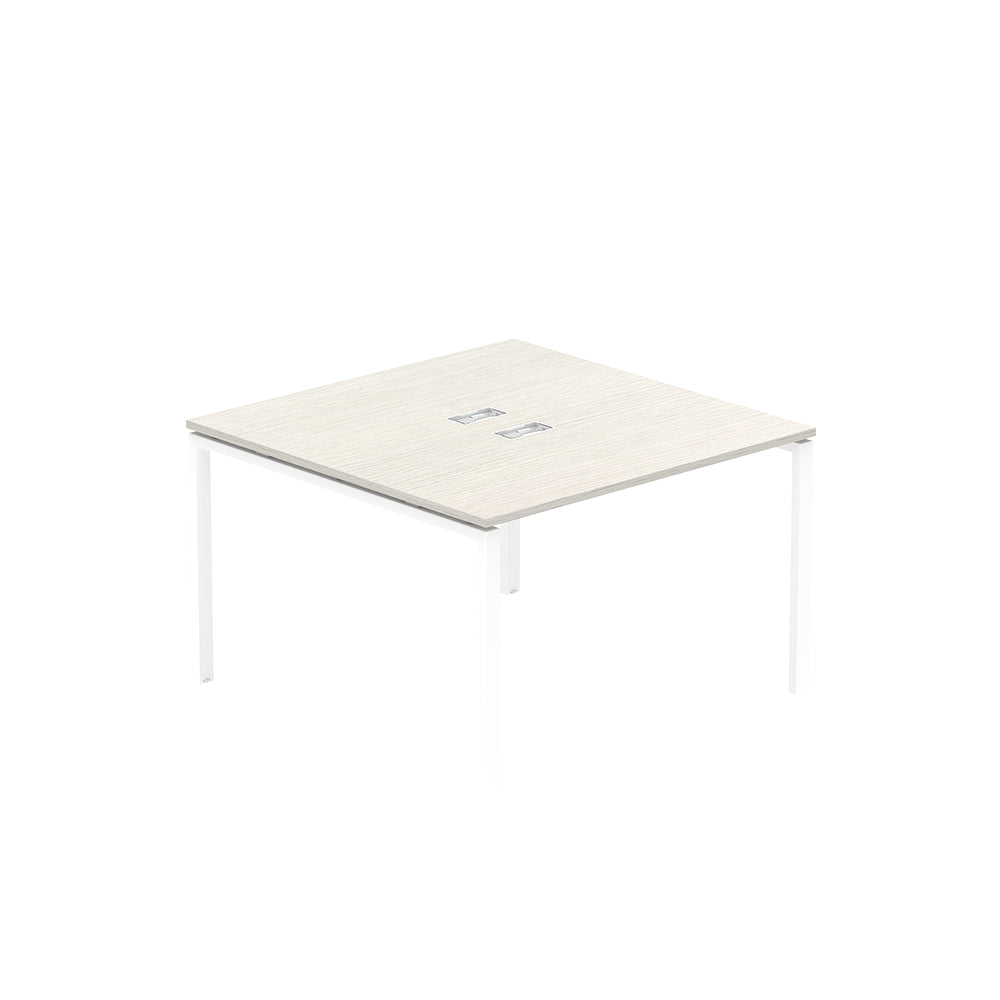 PLATA Conference Table 120x120cm White Ash