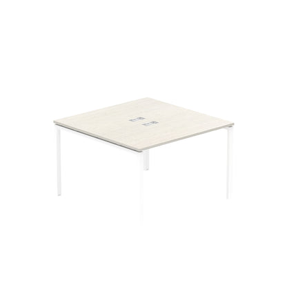 PLATA Conference Table 120x120cm White Ash