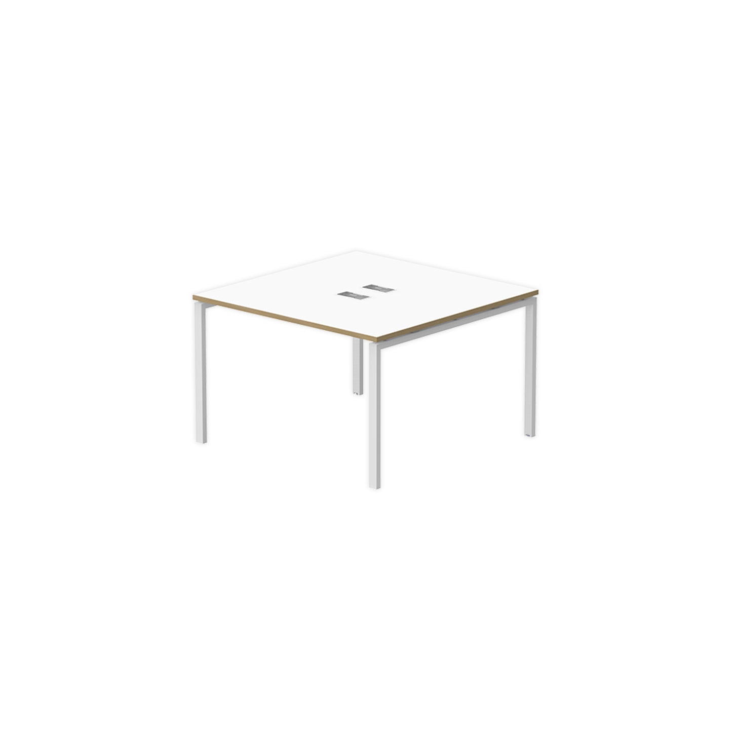 PLATA Conference Table Meja Meeting 120x120cm White Pine