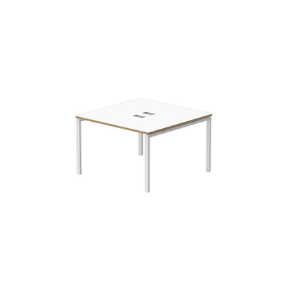 PLATA Conference Table Meja Meeting 120x120cm White Pine