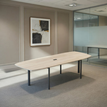 PLATA Conference Table Meja Meeting 10 Orang 340x120cm Ash Grey