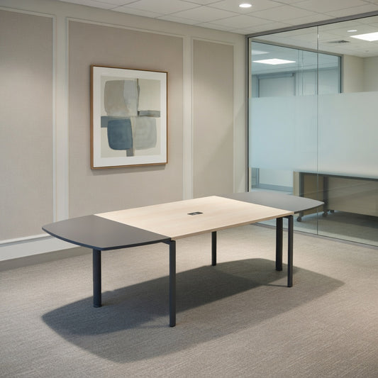 PLATA Conference Table Meja Meeting 10 Orang 340x120cm Dark Grey