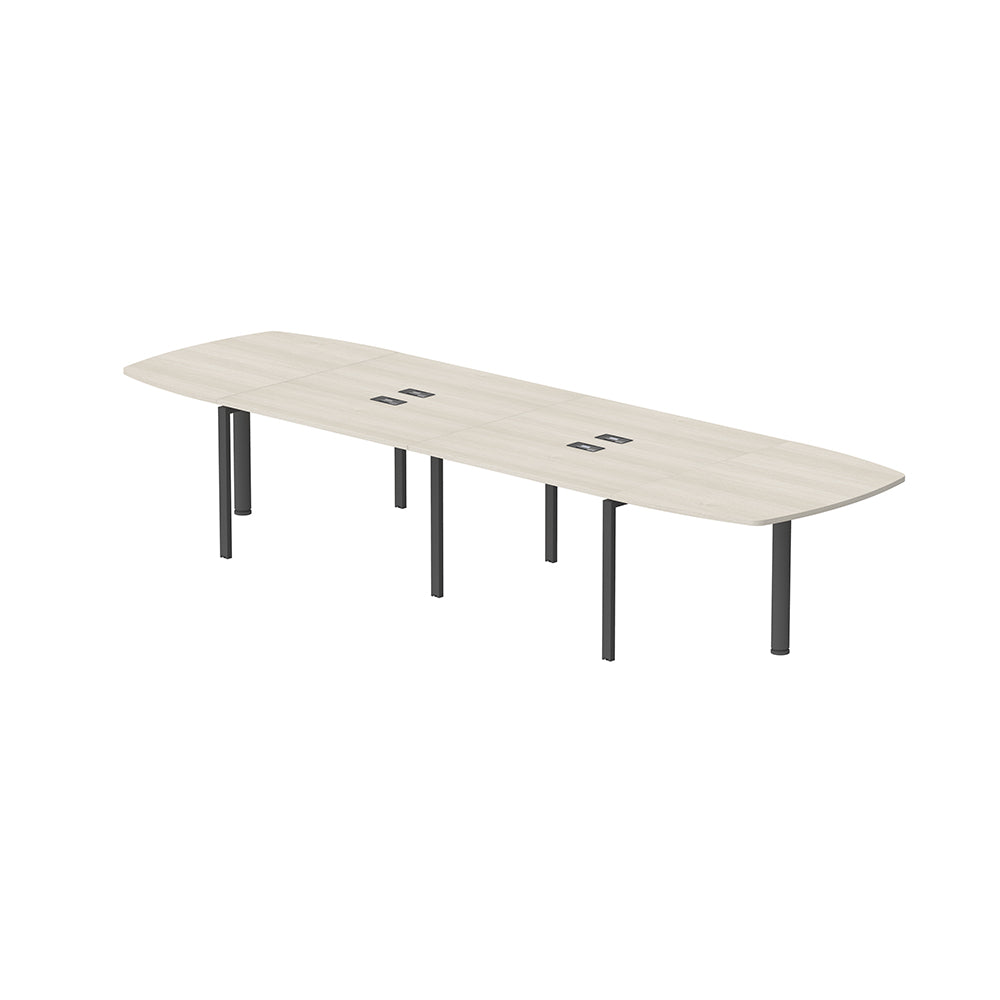 PLATA Conference Table Meja Meeting 12 Orang 400x120cm Ash Grey