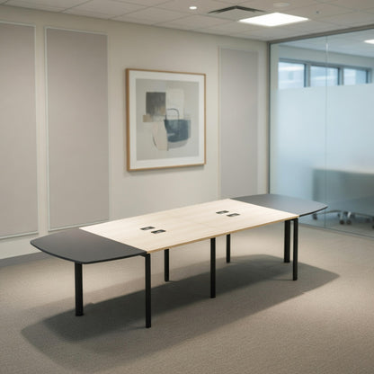 PLATA Conference Table Meja Meeting 12 Orang 400x120cm Dark Grey