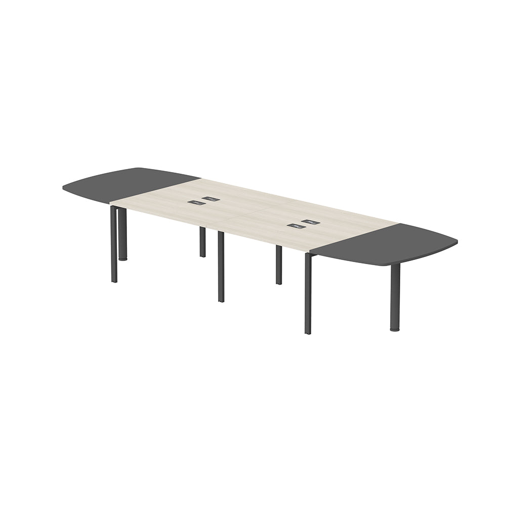 PLATA Conference Table Meja Meeting 12 Orang 400x120cm Dark Grey