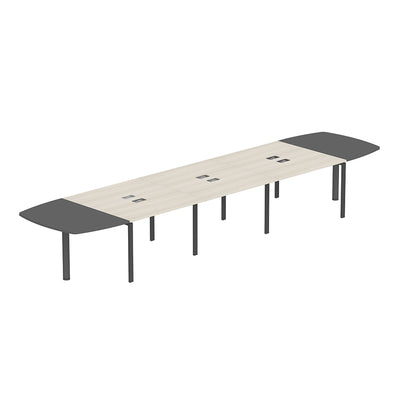 PLATA Conference Table Meja Meeting 14 Orang 520x120cm Dark Grey
