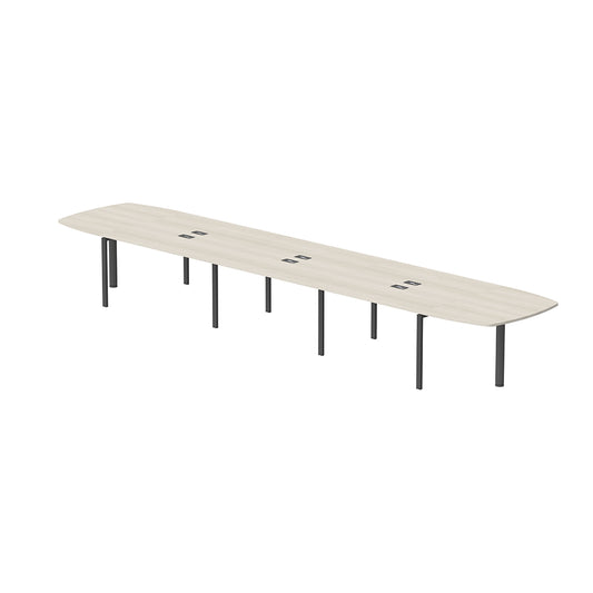 PLATA Conference Table Meja Meeting 16 Orang 580x120cm Ash Grey