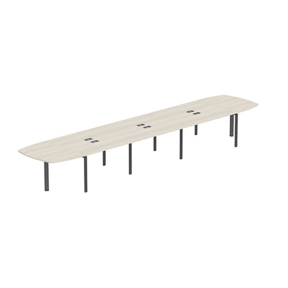 PLATA Conference Table Meja Meeting 16 Orang 580x120cm Ash Grey