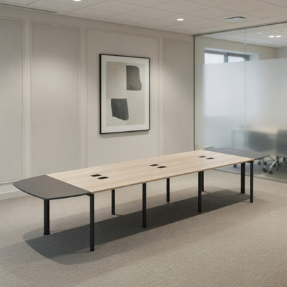 PLATA Conference Table Meja Meeting 16 Orang 580x120cm Dark Grey