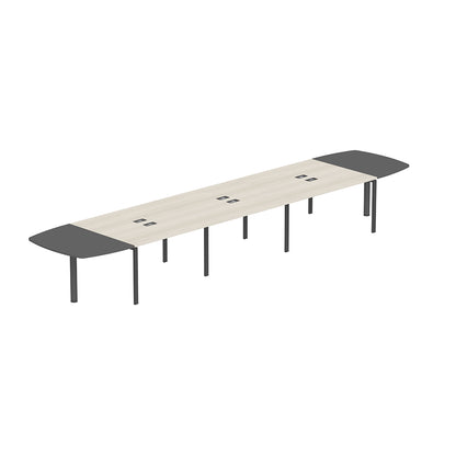 PLATA Conference Table Meja Meeting 16 Orang 580x120cm Dark Grey