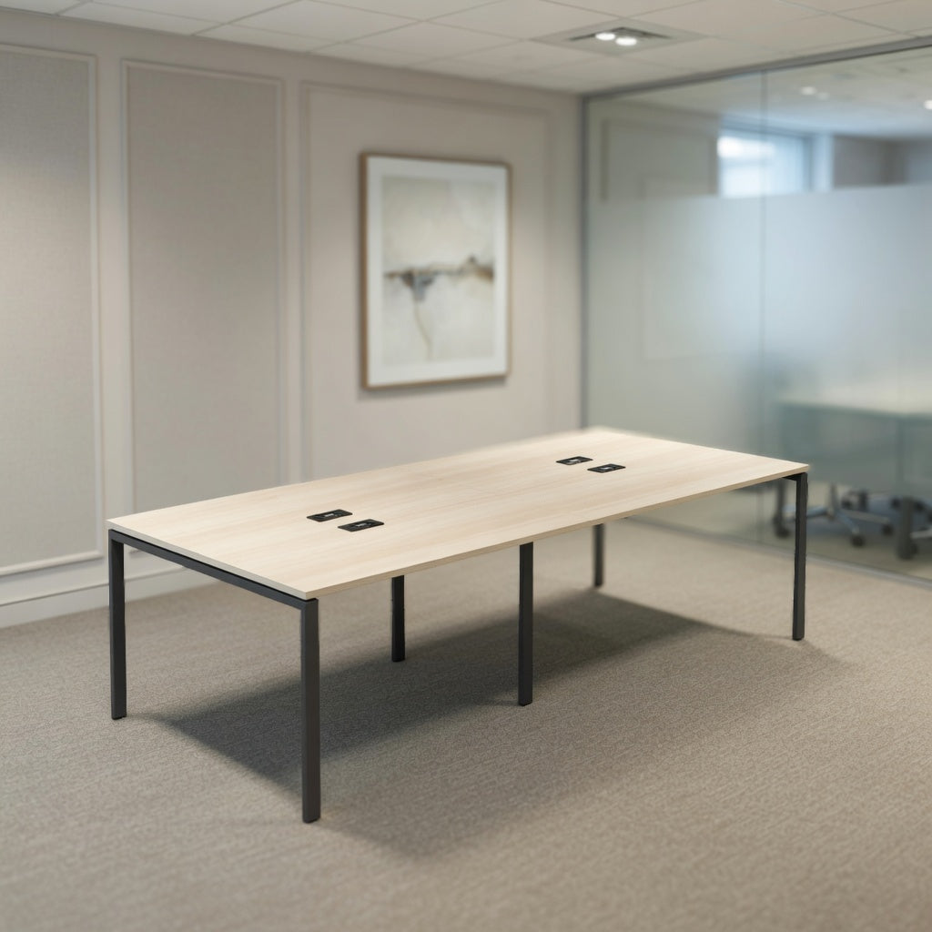 PLATA Conference Table Meja Meeting 8 Orang 280x120cm Ash Grey