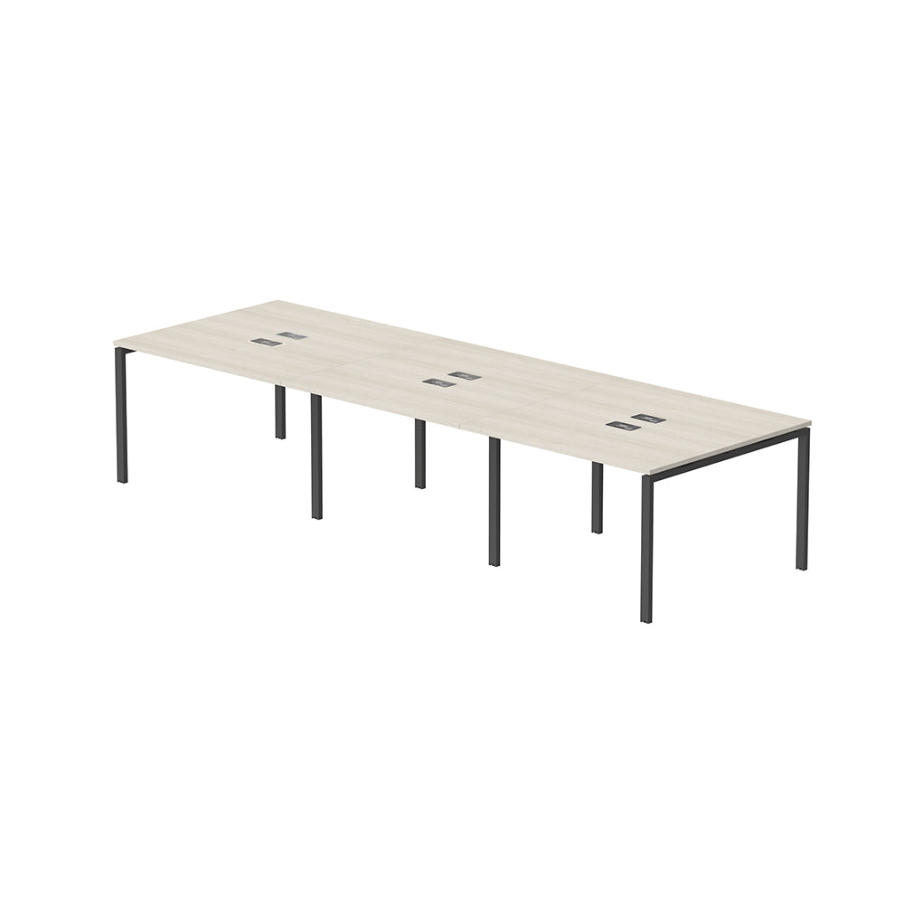 PLATA Conference Table Meja Meeting 10 Orang 360x120cm Ash Grey