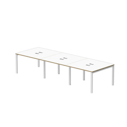 PLATA Conference Table Meja Meeting 10 Orang 360x120cm White Pine