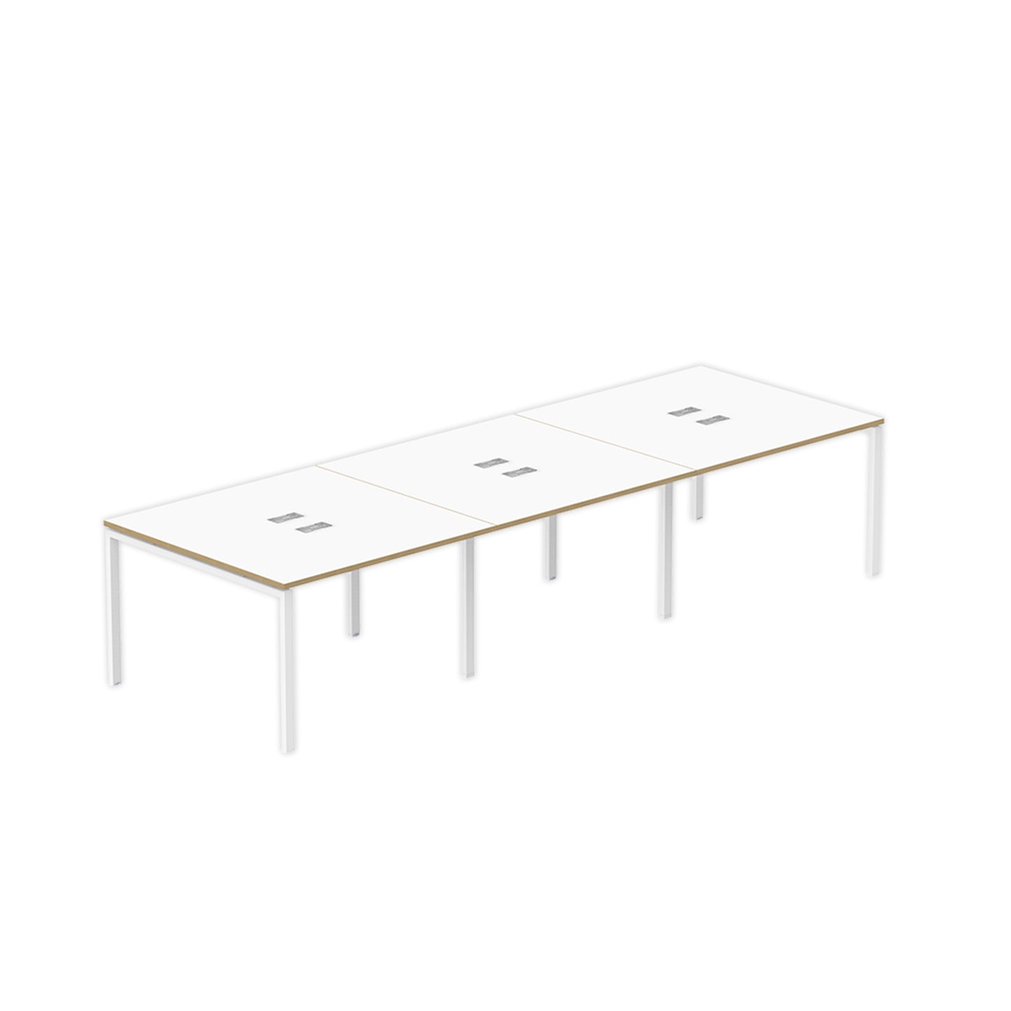 PLATA Conference Table 12 Seater 360x120cm White Dark Grey
