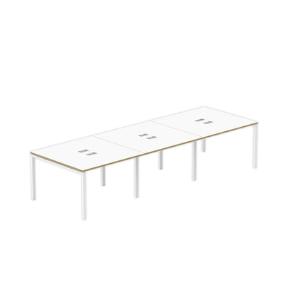PLATA Conference Table 12 Seater 360x120cm White Dark Grey