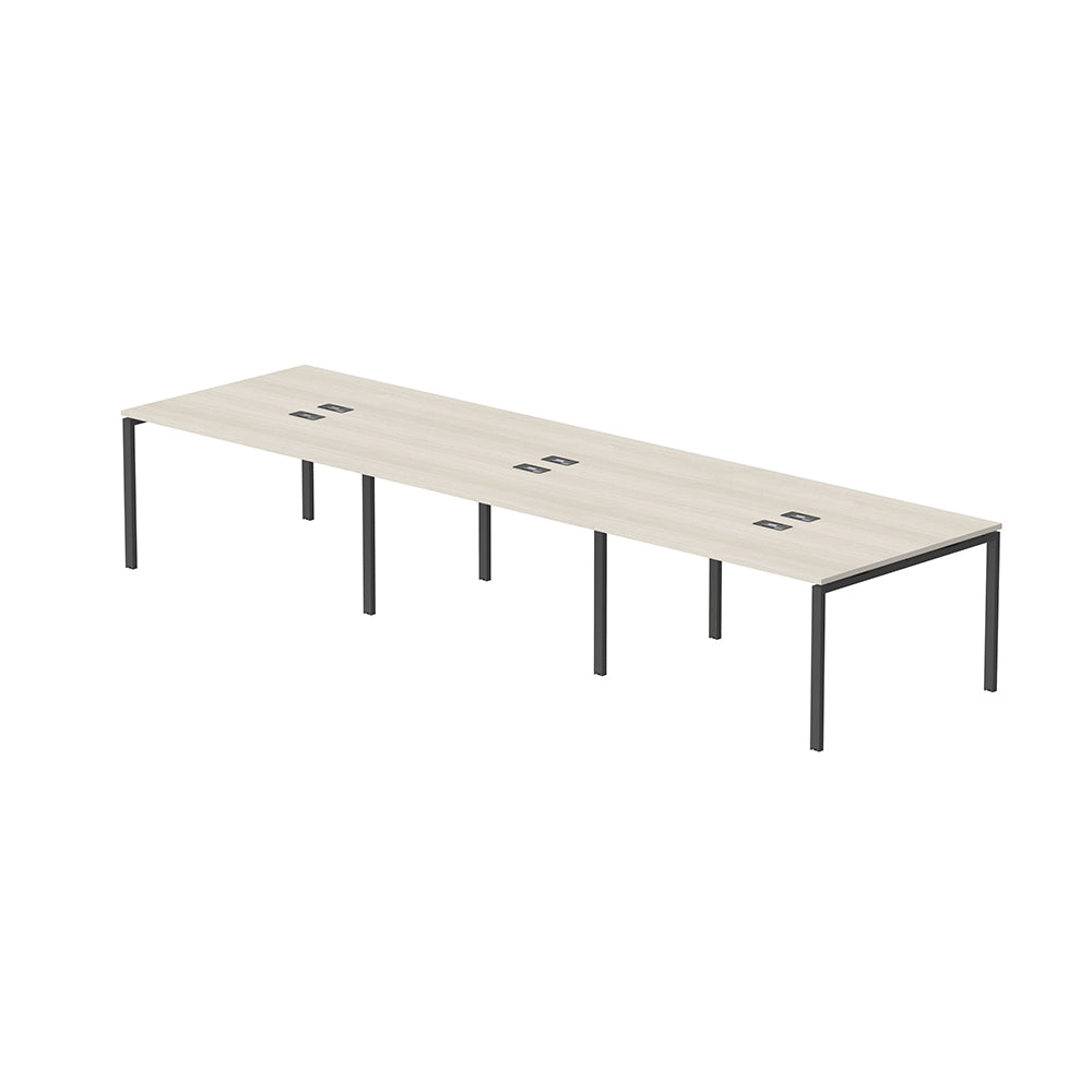 PLATA Conference Table Meja Meeting 12 Orang 420x120cm Ash Grey