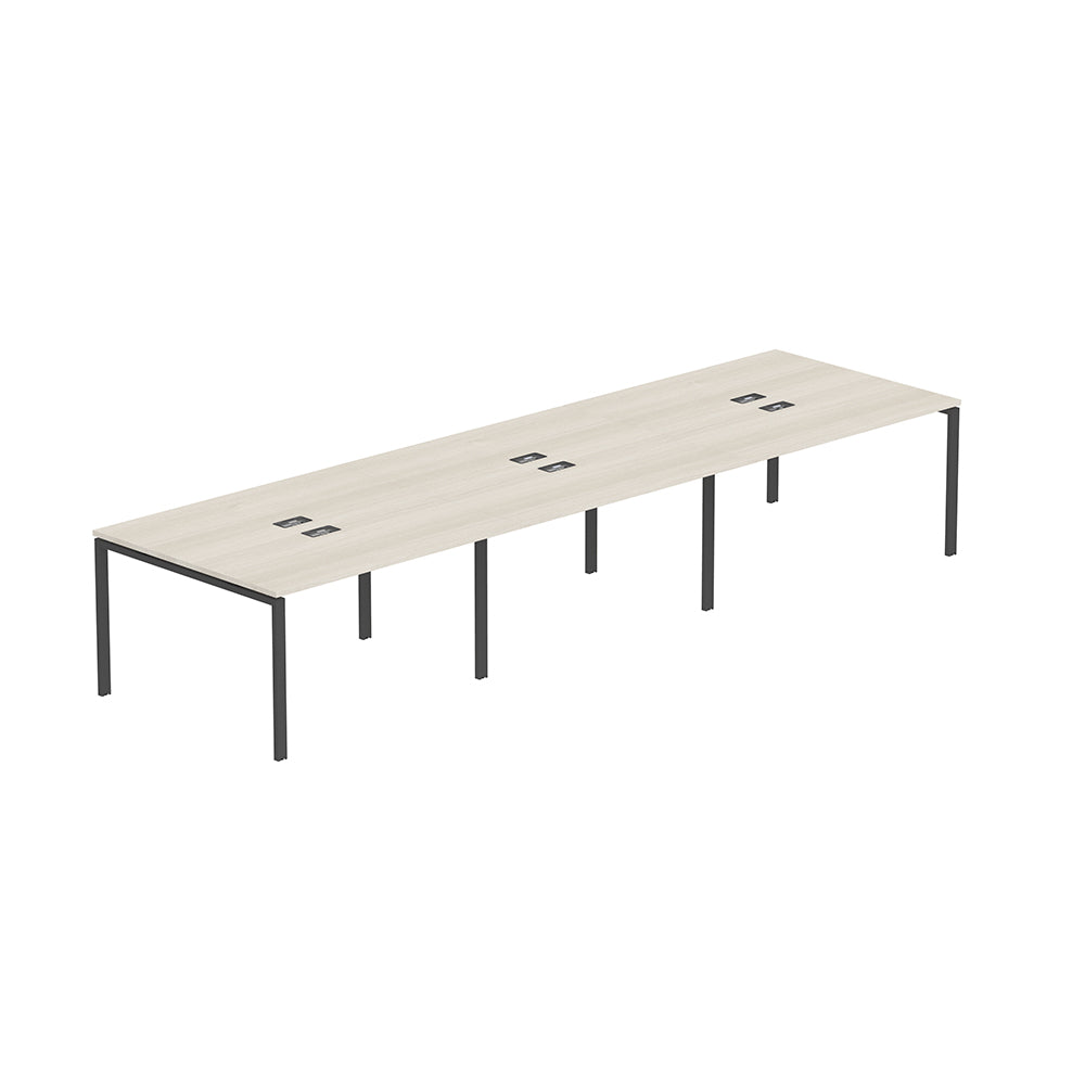 PLATA Conference Table Meja Meeting 12 Orang 420x120cm Ash Grey