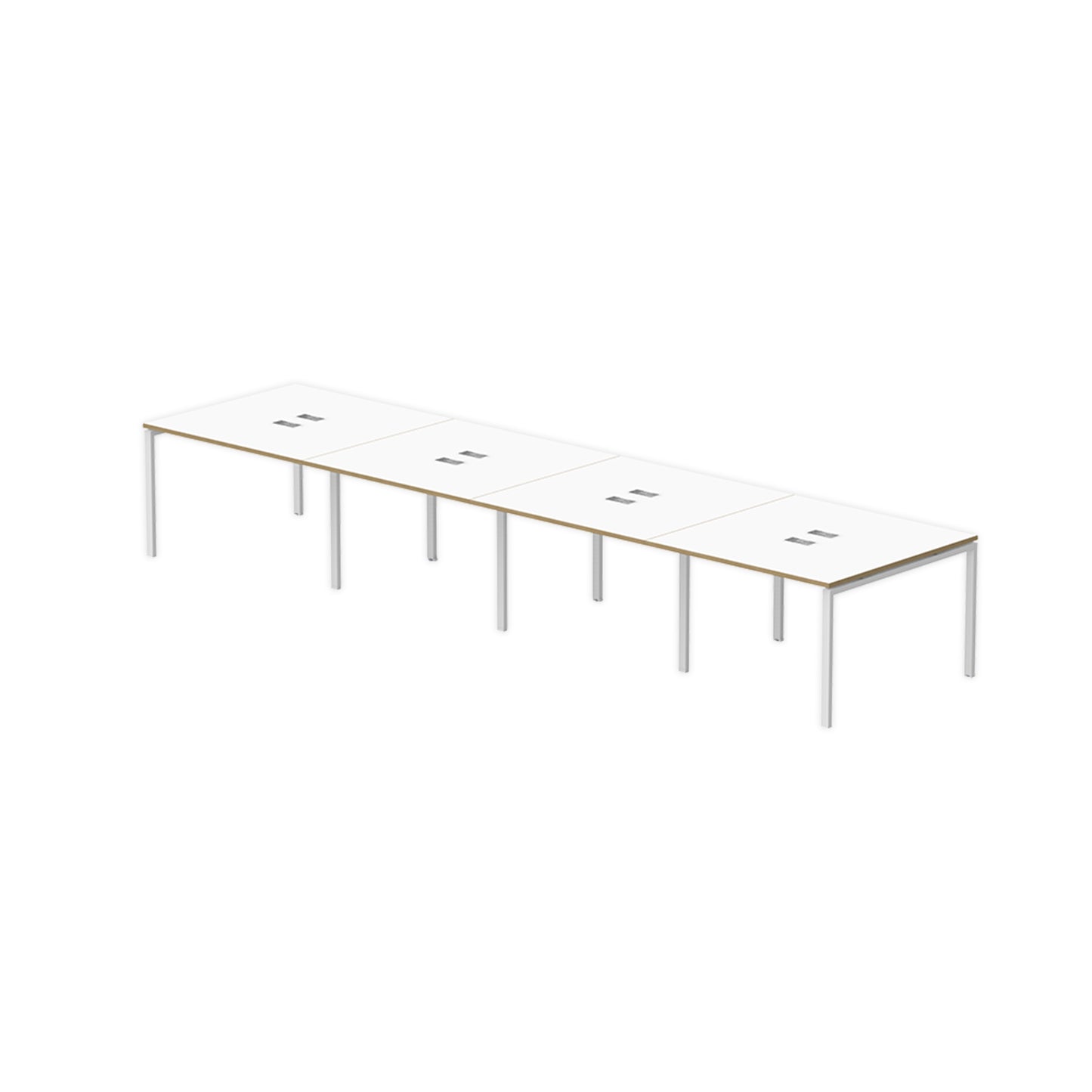 PLATA Conference Table Meja Meeting 12 Orang 480x120cm White Pine