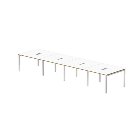 PLATA Conference Table Meja Meeting 12 Orang 480x120cm White Pine