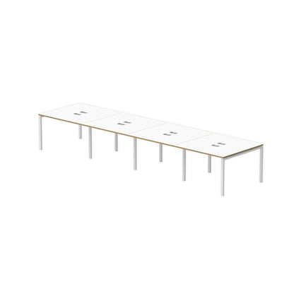 PLATA Conference Table 14 Seater 480x120cm White Dark Grey