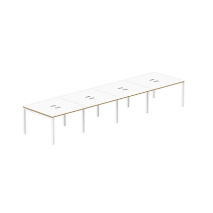 PLATA Conference Table 14 Seater 480x120cm White Dark Grey
