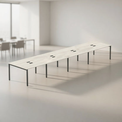 PLATA Conference Table Meja Meeting 14 Orang 560x120cm Ash Grey