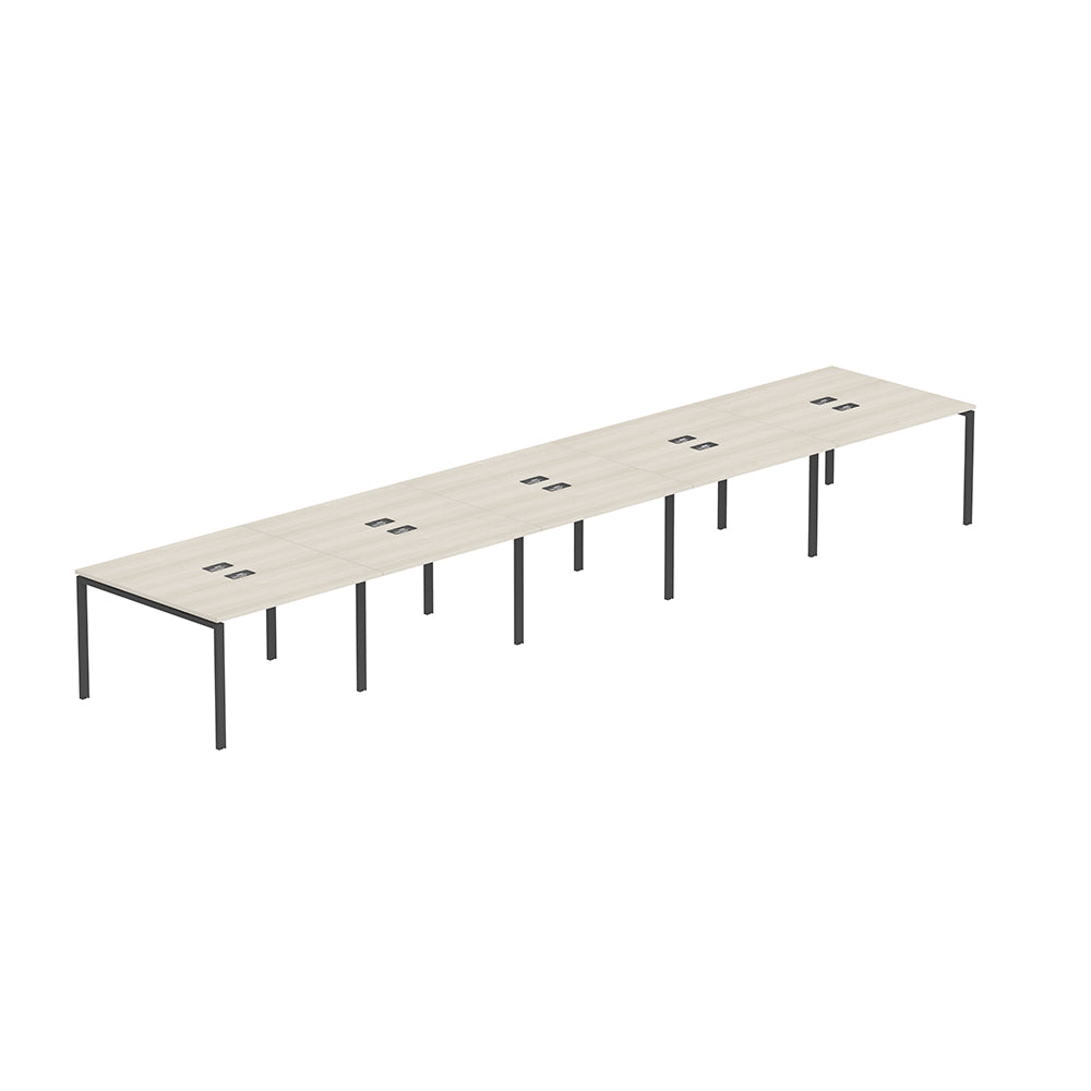 PLATA Conference Table Meja Meeting 16 Orang 600x120cm Ash Grey